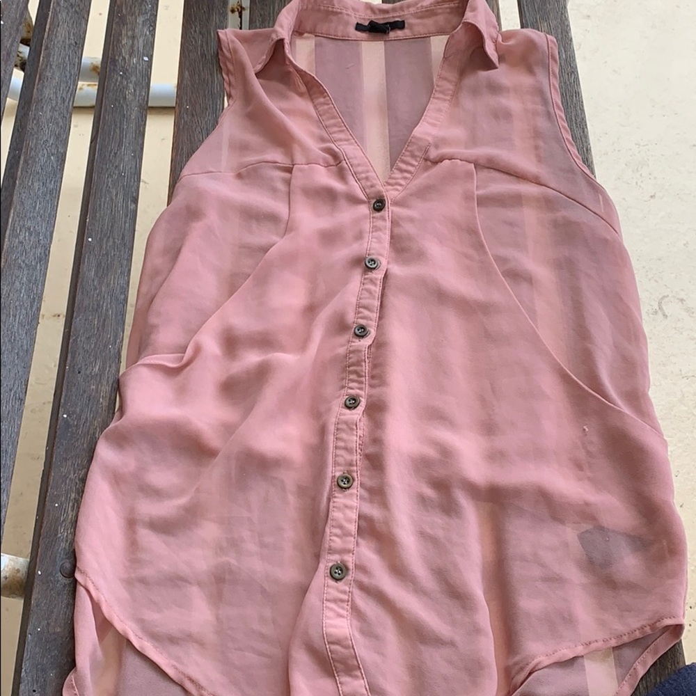 Forever 21 Pink Sheer Blouse